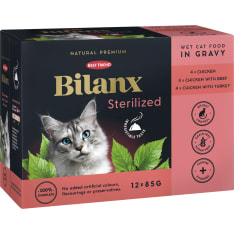 Best Friend Bilanx Sterilized 12x85 g lajitelma kastikkeessa kissalle