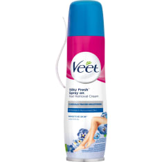 Veet Silky Fresh Spray Sensitive Skin 150 ml Hair Removal Cream