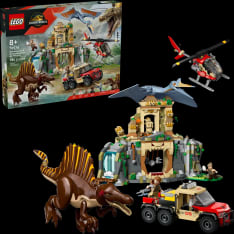 LEGO Jurassic World 76976 Spinosauruksen ja Quetzalcoatlusin pako lentäen