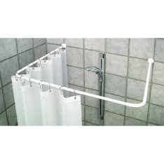 Debel corner shower curtain rod
