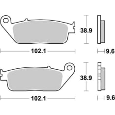 Sbs Sintered 23-630LS jarrupalat taakse