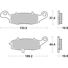 SBS 23-886LS Street Sintered jarrupalat taakse