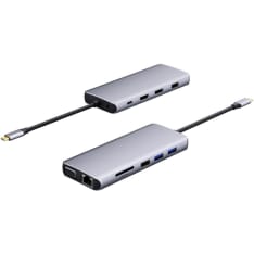 eSTUFF ES623009 12-in-1 USB-C-keskitin