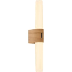Nordlux Helva Double Basic wood imitation wall lamp