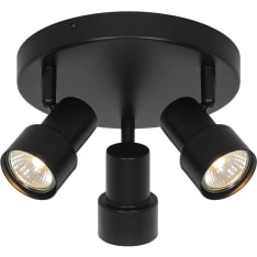 Nordlux Boston black 3-rondel ceiling light
