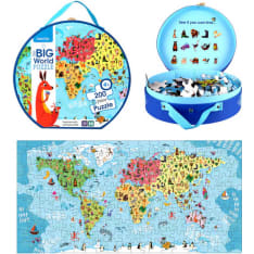 Barbo Toys World Map 200p Jigsaw Puzzle Case