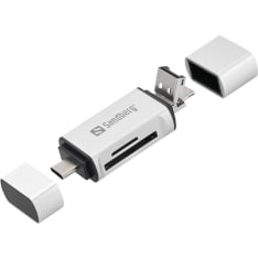 Sandberg Card Reader USB-C+USB+MicroUSB memory card reader