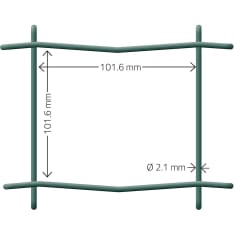Hortus 10 x 10 cm, 60 cm 0 PVC vihreä puutarha-aita