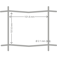 Hortus 10 x 10 cm silmällä galvanoitu puutarha-aita