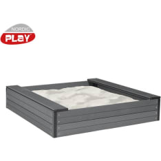Nordic Play 24 x 120 x120 cm sandbox with benches, composite includes net