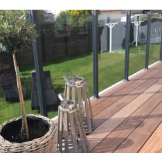 Hortus 100 x 80 cm glass panel of aluminum posts