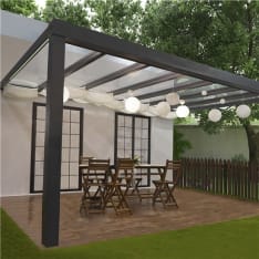Palram - Canopia Stockholm 3.4 x 5.2 m, anthracite terrace canopy with roof blinds