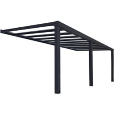 Palram - Canopia Stockholm 3,4 x 7,4 m, antrasiitti kattokaihtimilla varustettu terassikatos