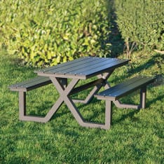 Hortus X-model black children's bench table set