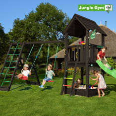 Jungle Gym Club leikkitorni ja Climb Module Xtra sekä liukumäki