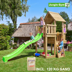 Jungle Gym Cubby play tower and 120 kg of sand and slide