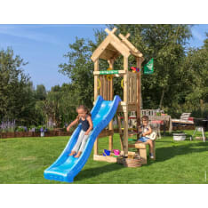 Jungle Gym Totem, blue slide, play tower