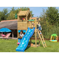 Jungle Gym Resort, blue slide, play tower