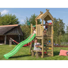 Jungle Gym Teepee, vihreä liukumäki, leikkitorni
