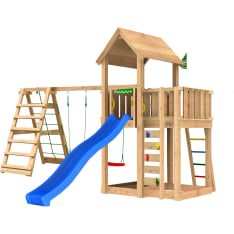 Jungel Gym Mansion 2.1, Climb Module, sininen liukumäki, leikkitorni