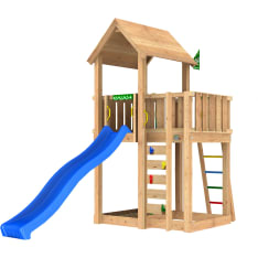 Jungle Gym Mansion 2.1, sininen liukumäki, leikkitorni