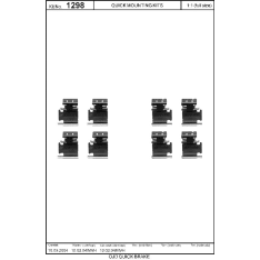 OJD Quick Brake OJD-109-1298 Jarrupalojen asennussarja