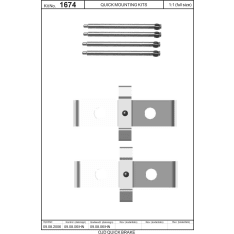 OJD Quick Brake OJD-109-1674 Jarrupalojen asennussarja