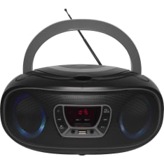 Denver TCL-212BT Bluetooth CD Player with Lights FM/Gray