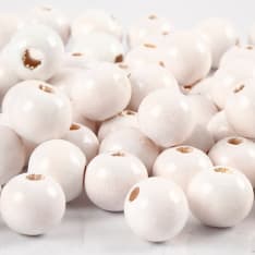 Creativ Company White Wooden Beads