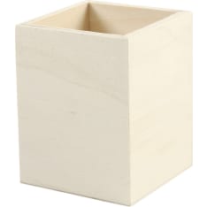 Pencil Holder, H: 9,5 cm, size 7,5x7,5 cm, 1 pc