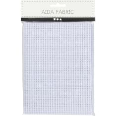 Aida Fabric, white, size 50x50 cm, 24 squares per 10 cm , 1 pc