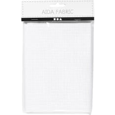 Aida Fabric, white, size 50x50 cm, 35 squares per 10cm , 1 pc