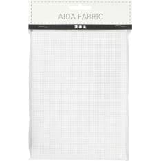 Aida Fabric, white, size 50x50 cm, 43 squares per 10cm , 1 pc