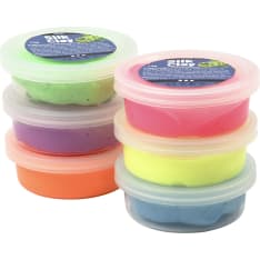 Silk Clay neonvärit 6 x 14 g/pkt