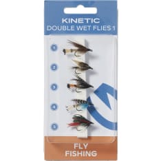 Kinetic Double Wet 1 5pc fly assortment