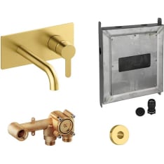 Damixa 47171.7900 Silhouet brushed brass washbasin tap