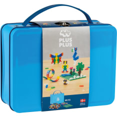 Plus-Plus Suitcase Basic Metal 600-os rakennuspalikat metallilaatikossa