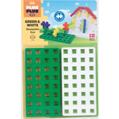 Plus-Plus BIG Baseplate White/Green 2-pack rakennusalustat