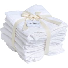 Mininor Organic Muslin Towel 8pack White