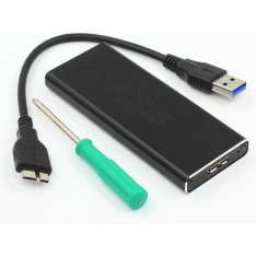 CoreParts MSACSC/USB3.0 storage drive enclosure, SSD enclosure, Black