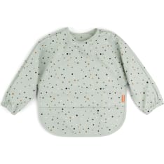 Done by Deer Happy Dots green sleeved bib