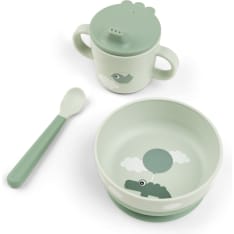 Done by Deer Foodie Happy Clouds Green First Tableware Set