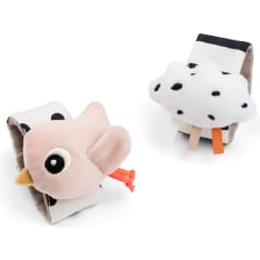 Done by Deer Happy Clouds 2-pack Light Pink Wrist / Ankle Rattle