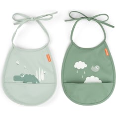 Done by Deer Croco Green Bib 2-pack