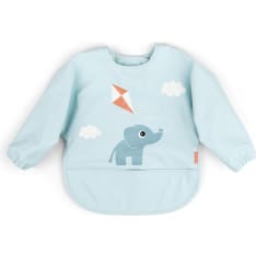 Done by Deer Playground Light Blue Sleeved Bib