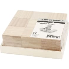Creativ Company 9 pcs 4x4x4cm wooden cubes
