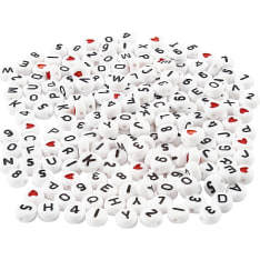 Creativ Company 7 mm valkeat kirjainhelmet 200g