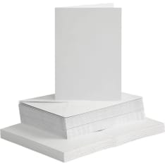 Creativ Company 50 pcs white card base and envelope