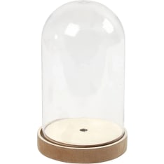 Bell on a Wooden Stand, H: 18 cm, D 11 cm, 1 pack
