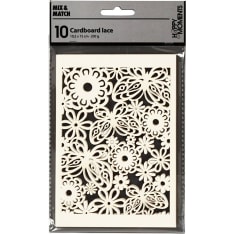 Creativ Company 10.5 x 15 cm lace cardstock sheet, pack of 10